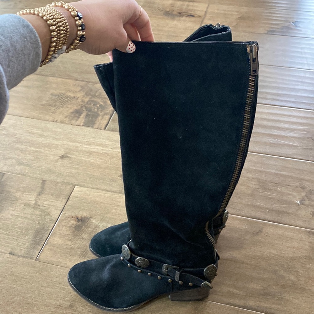 coconuts by Matisse shoes, Black knee high suede boots